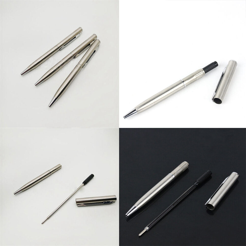 Office Ballpoint Writing Pen Stainless Steel Ball Point Student Stationery CHI