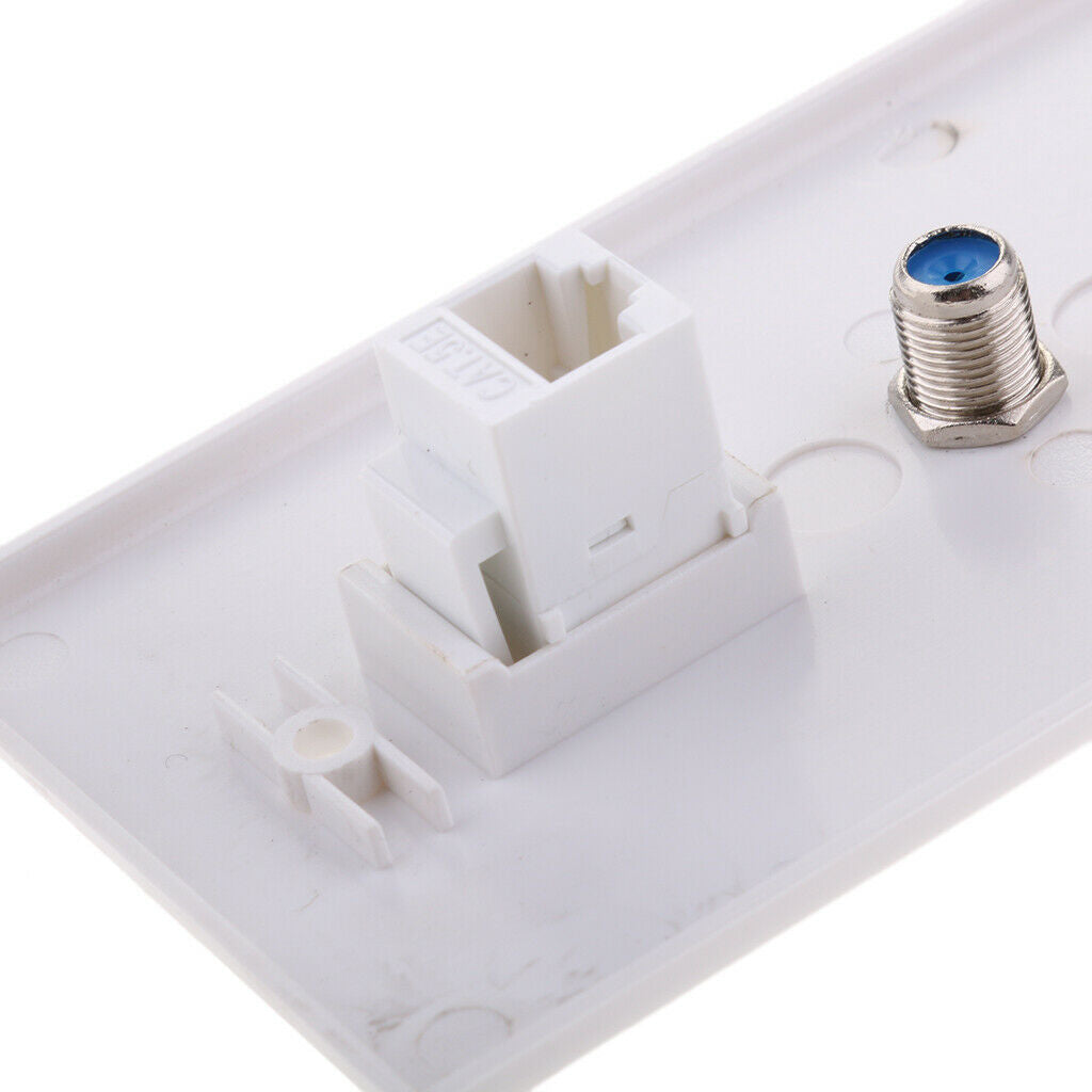 Ethernet Coax   Coaxial F Type Wall Plate   Socket Outlet Cover Panel