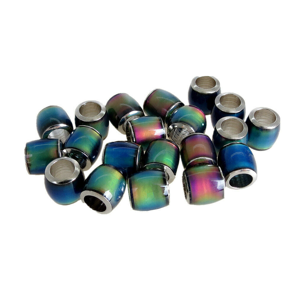 30Pcs Color Change   Sensitive Loose Beads Barrel Spacer Accessory DIY