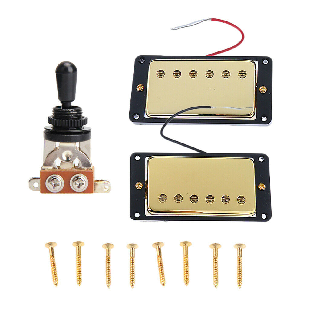 Replacement Guitar Sealed Pickup Bridge Neck with Toggle Switch for Les Paul