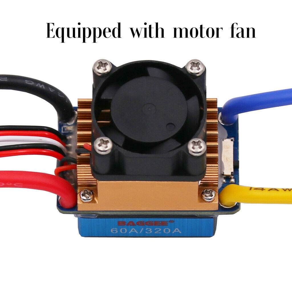 Brushed Motor with 60A/320A ESC for HSP Unlimited 94122, 94123 Crawler Car