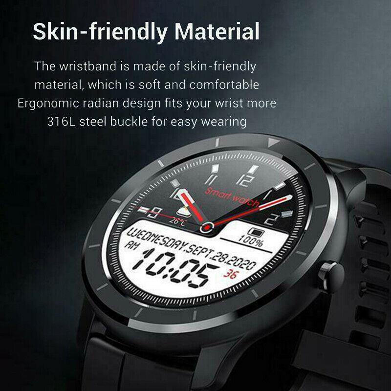 T6 Touch Screen Smart Watch Sport Heart Rate Blood Tracker Monitor