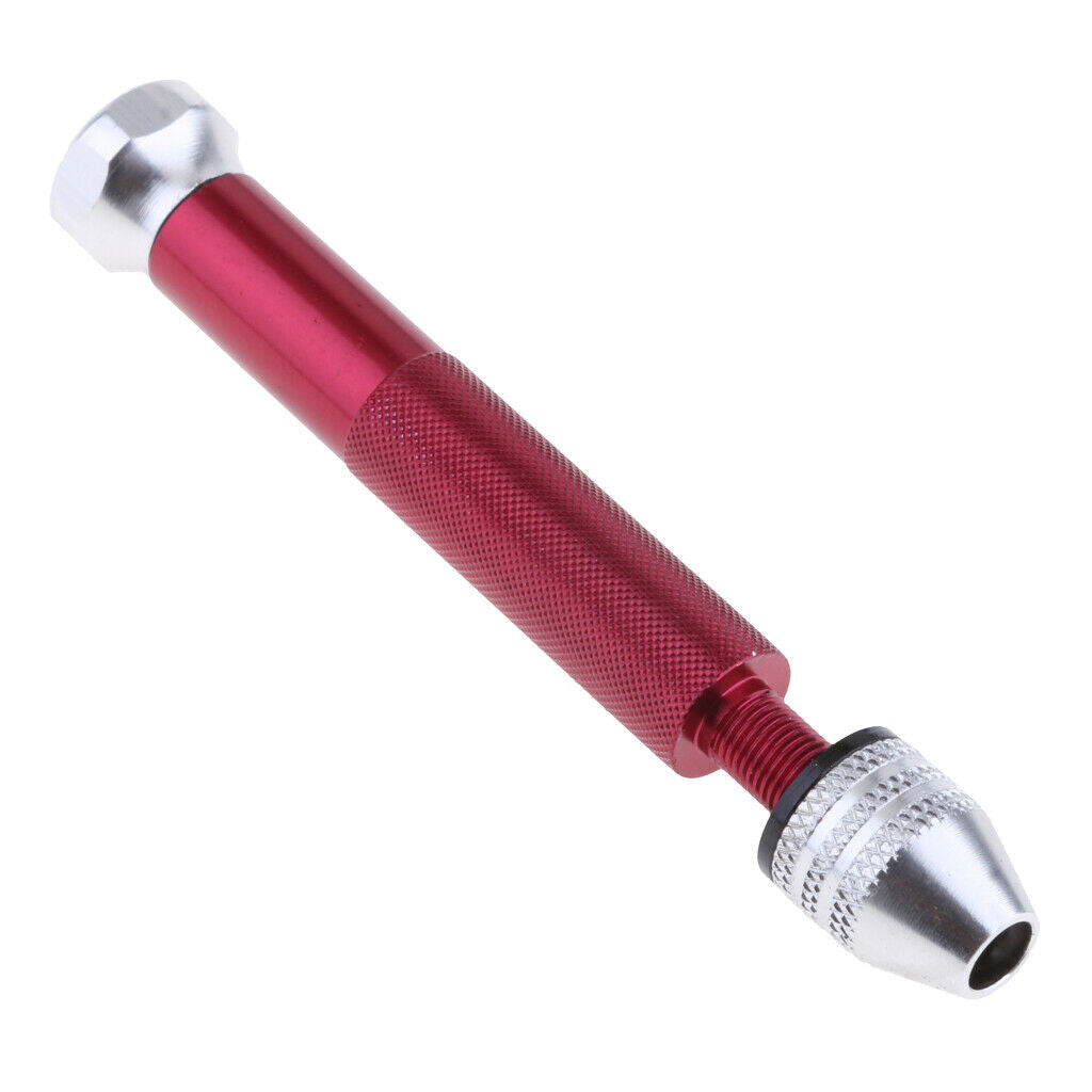 Mini Aluminum Hand Drill Hand Wood Plastic Twist Manual Drill 0.3-3.2mm Red