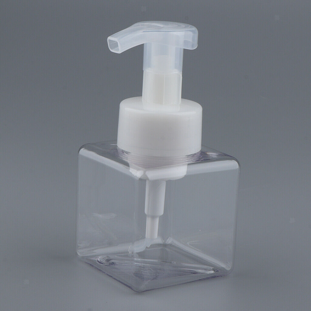 2Pcs Square 250ml Foaming Soap Dispenser Foam Pump Bottle for DIY Liquid Soap,