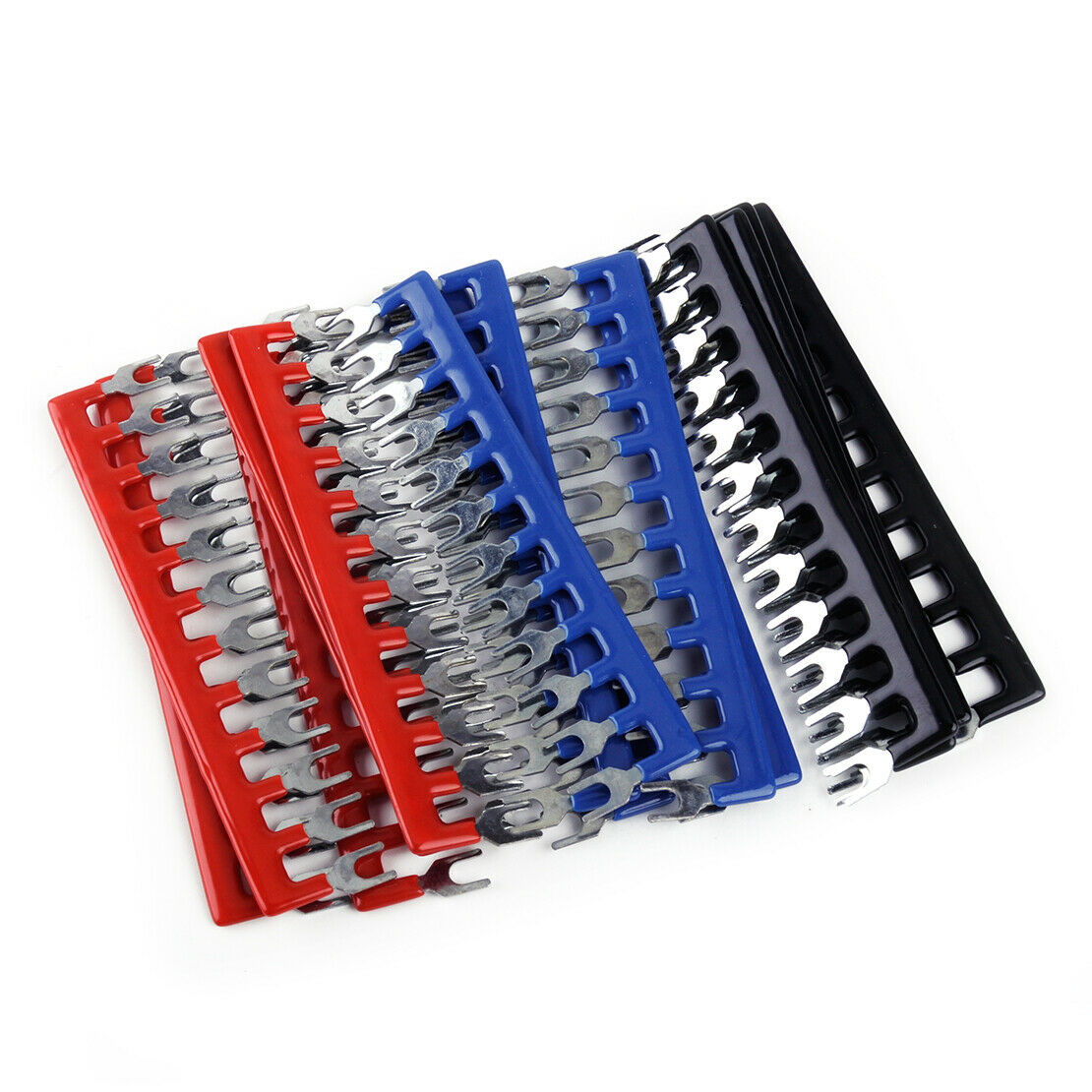 15x Fork Type Wire Connector 12 Positions Barrier Terminal Blocks Strip 400V An