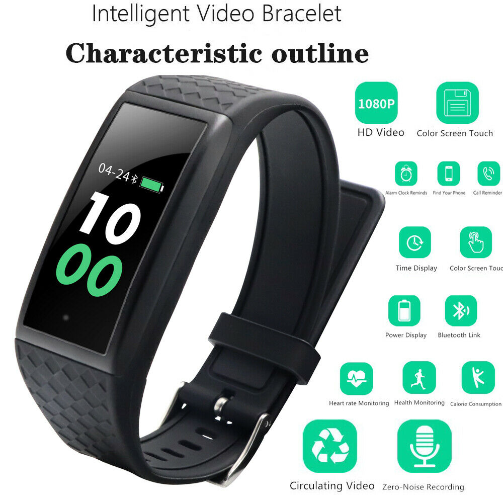 1080P HD Voice Audio Recording HD Camera Wearable Cam Voice Video Recorder Watch