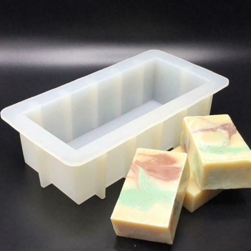 DIY Loaf Toast Molds Silicone Soap Mold Handmade Divider Mould Rectangular