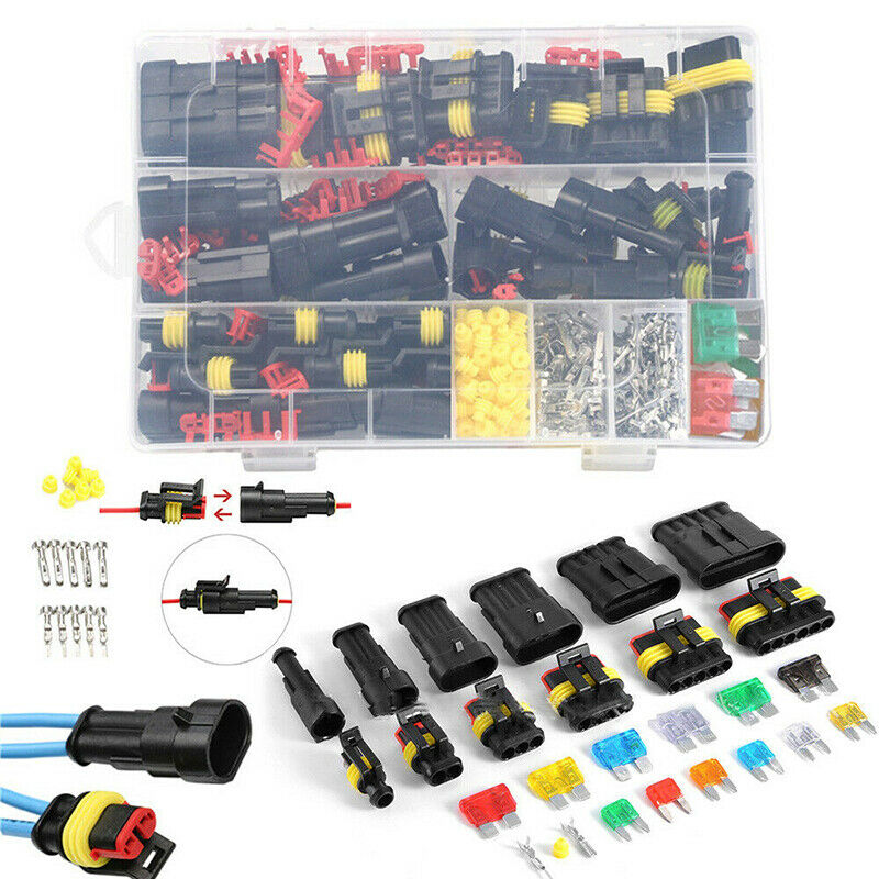 240pcs 12V Car Electrical Wire Connectors Plug Terminals Assortment Waterproof