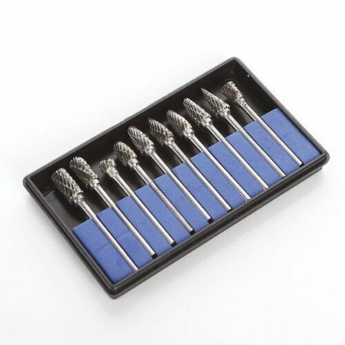 Rotary Burr Set Drill Dremel Tool Wood 3mm Shank Carbide Tungsten Bits Grinding