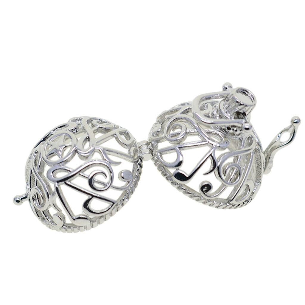 Musical Symbols Beads Cage Pendant Locket Charm for DIY Necklace Pendant