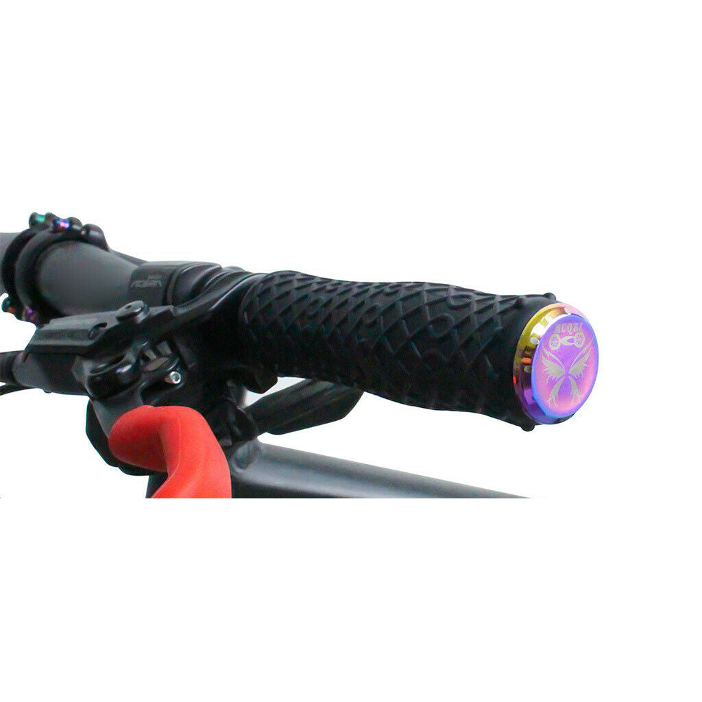 Pair Push-In Bike Handlebar End Plugs Caps Handle Bar Grips Ends Colorful