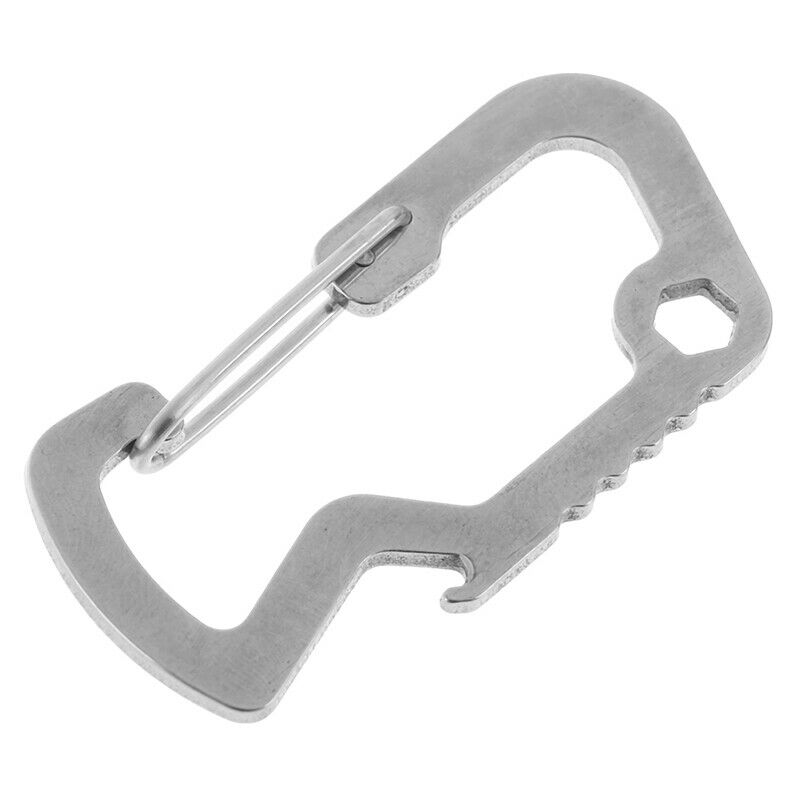 Survival Multi Tools Carabiner Key Chain Keyring Travel Bottle Opener Cap.l8