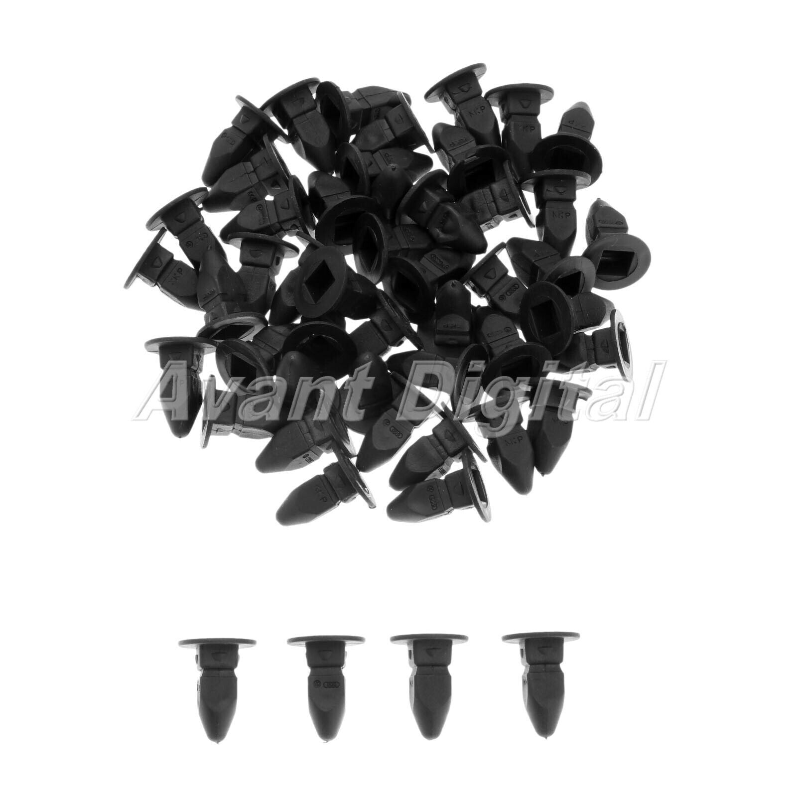 50X Black Nylon Fender clips Fits For Cabrio 1999-On  Golf 1999-On Jetta 1999-On