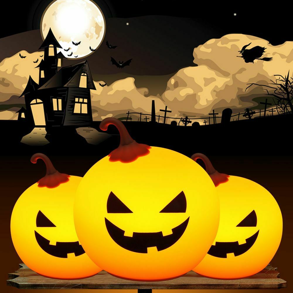 Halloween Halloween Lamp Bright Night Light for Kids Pumpkin Lantern LED Light