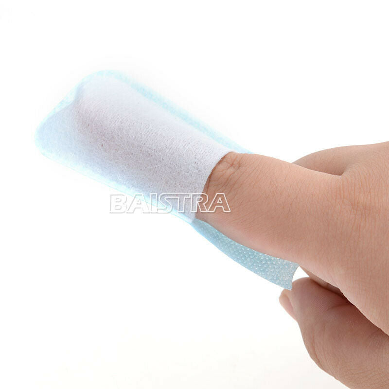 30X Dental Orthodontic Teeth Brush Up Wipes Oral Deep Cleaning Finger Clean Blue