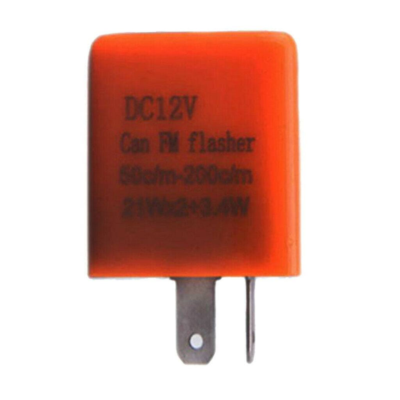12V 2-pin Adjustable Frequency LED Flasher Relay Blinker Motorbike Universal
