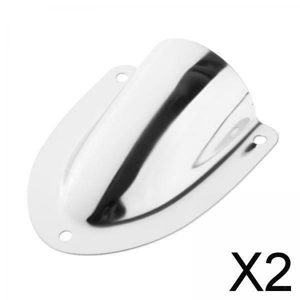 2X Marine Grade Stainless Steel Clamshell Clam Shell Vent Wire Cover Boat Yacht