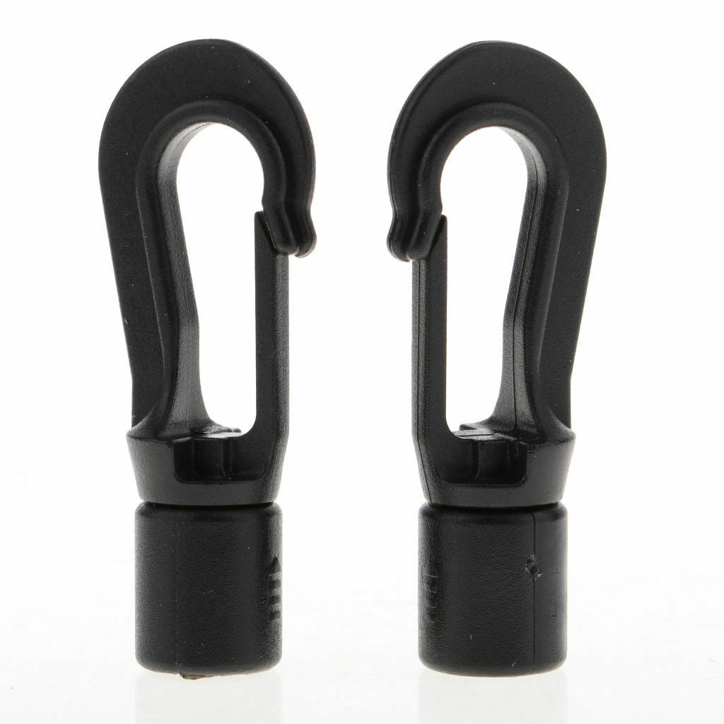 2X 10 Count Quick Link Carabiner Elastic Rope Hook Snap Clip Outdoor Accessory