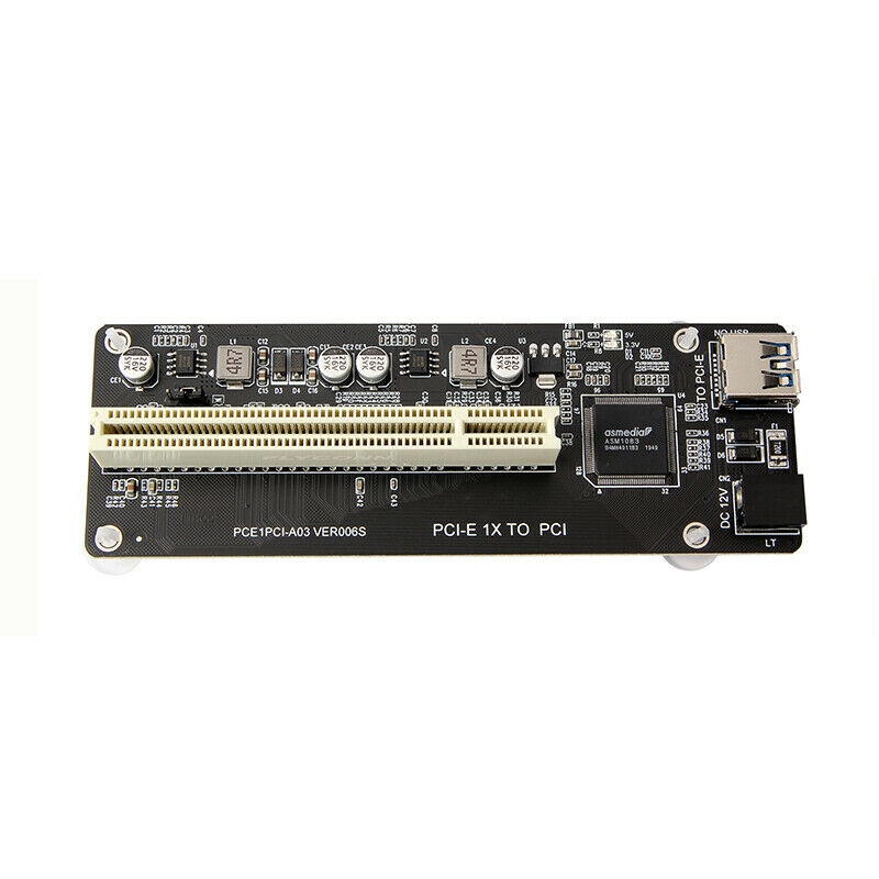 PCI-E Express X1 to PCI Riser Extend Adapter Card With USB 3.0 Cable new