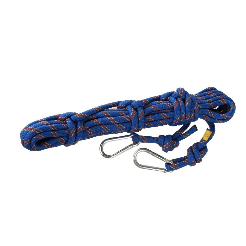 10mm 10M Outdoor Climbing Mountaineering Equipment  Rope Cord + 2