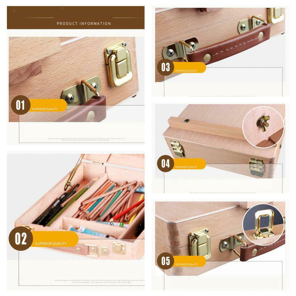 Art Supply Adjustable Wood Table   Easel, Artist Desktop Storage Box