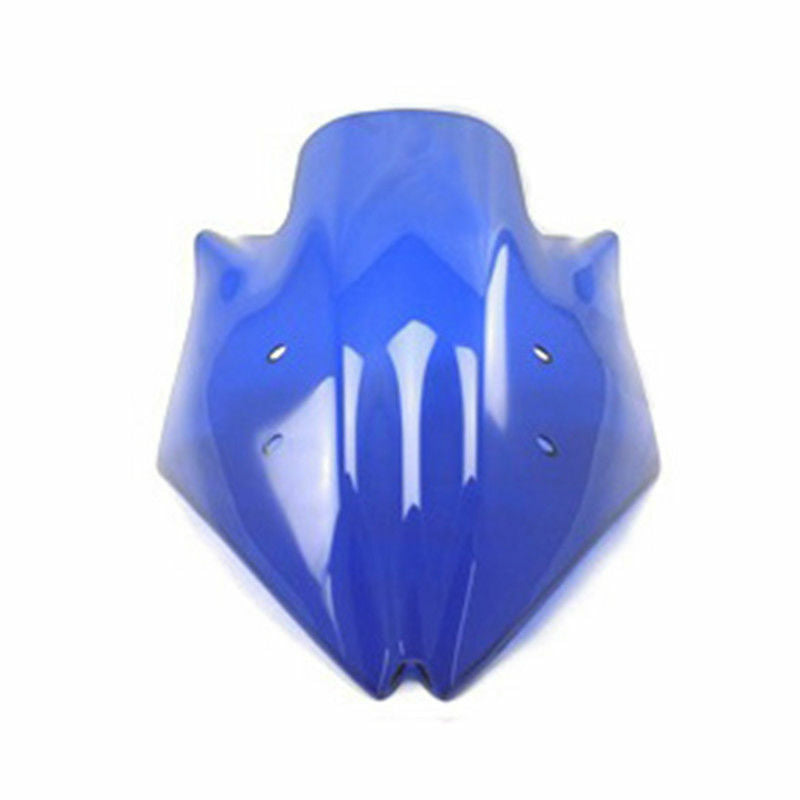 Blue Double Bubble Motorbike Windshield Windscreen for Kawasaki Z1000 2007-2009