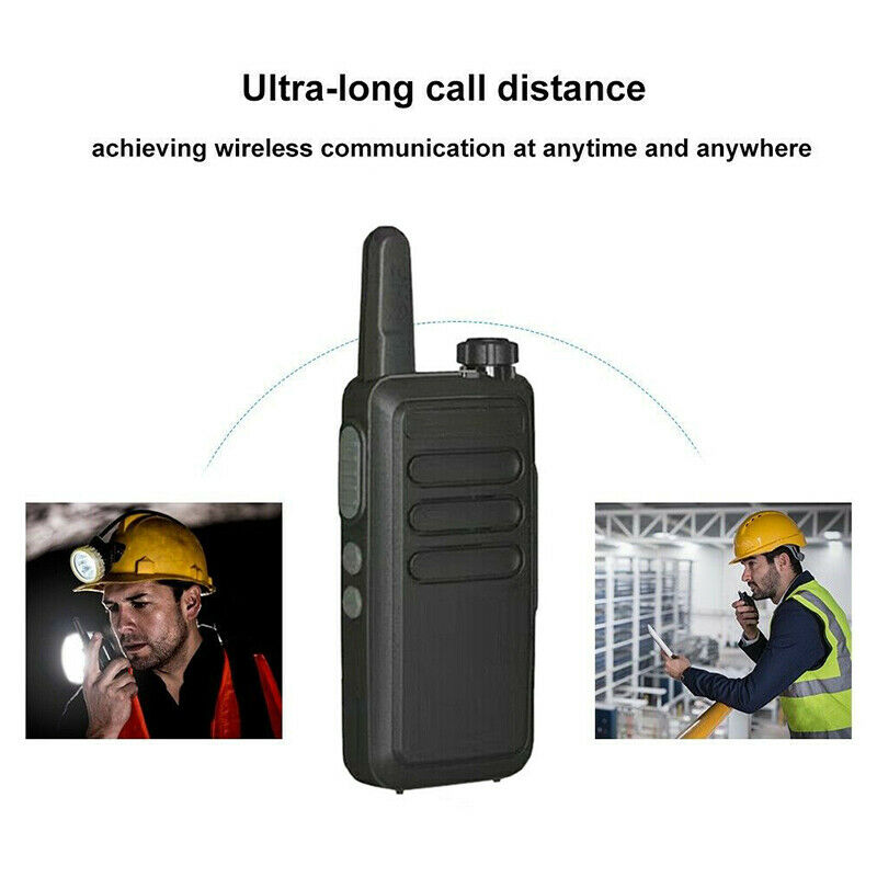 2x 400-470MHz Walkie Talkie Long Range Two Way Radio + Headset For Baofeng BF-R5