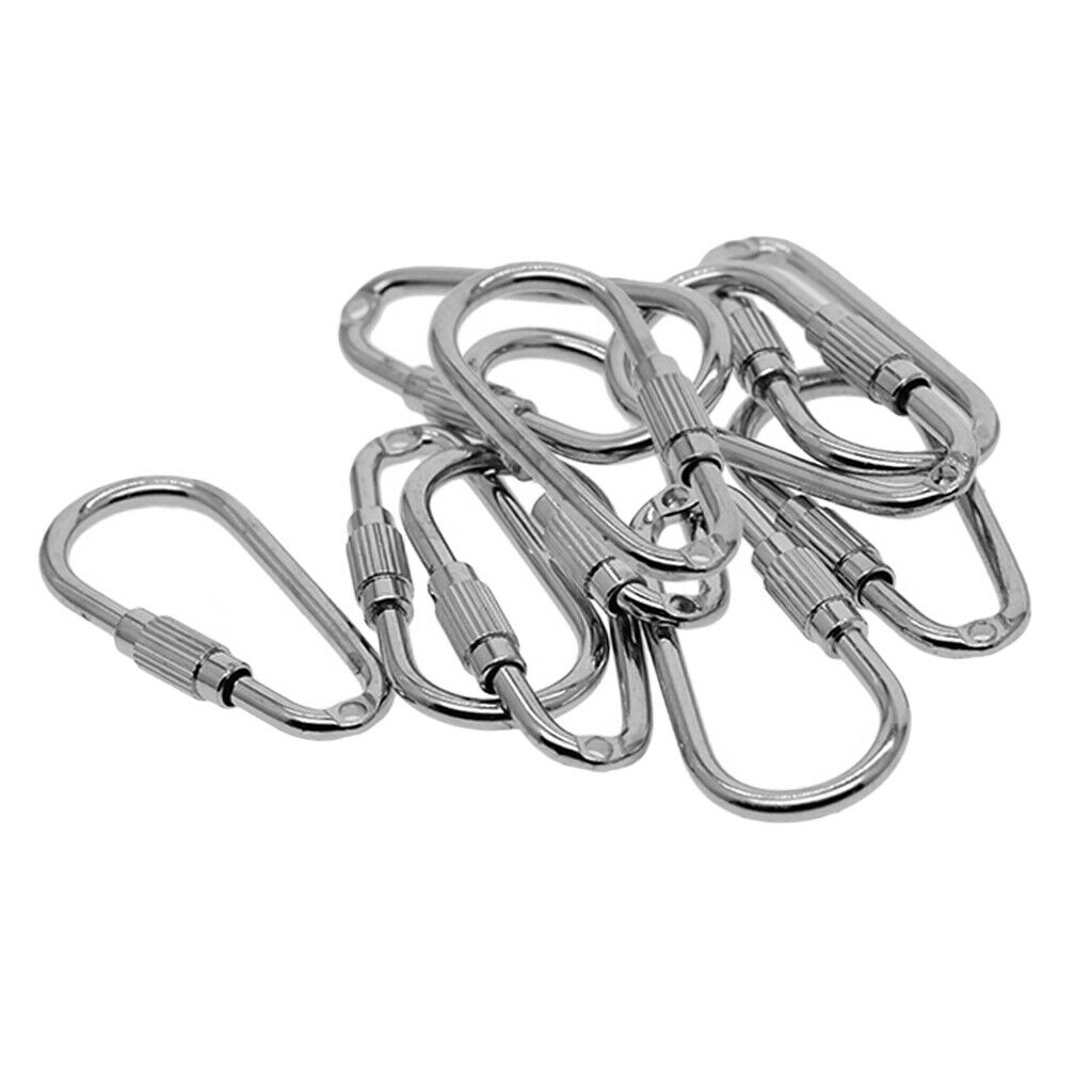 10 Pieces Alloy Carabiner Keychain Mini Carabiner Small
