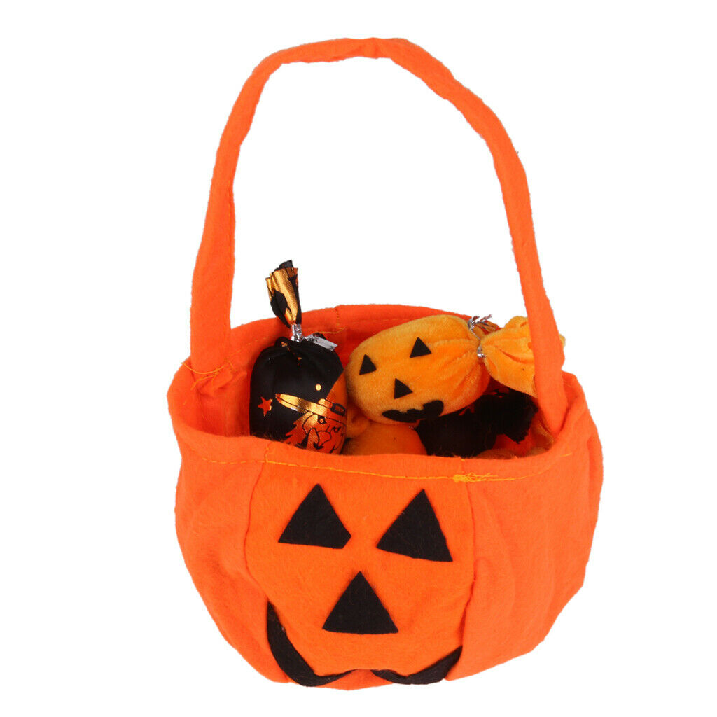 10x TRICK OR TREAT BAGS KIDS HALLOWEEN LOOT SWEET CANDY GOODIE CARRY PARTY