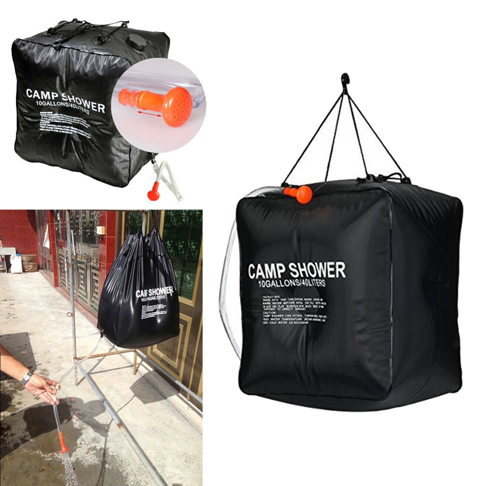 Portable Camp Shower Bag 10 gallons 40L Solar Heating Camping Shower Bag