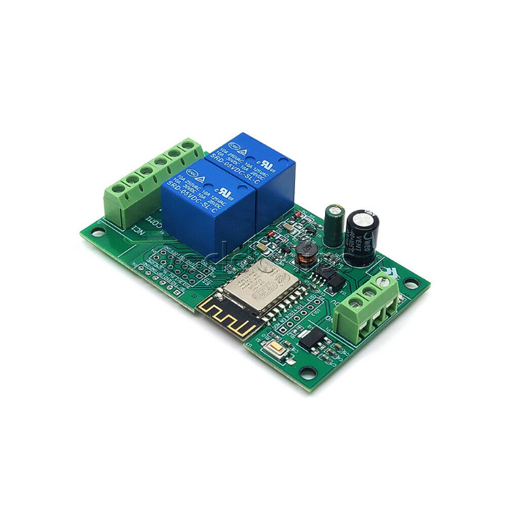 ESP8266 WIFI Dual Channel Relay Module 5V Power Supply ESP-12F Development Doard