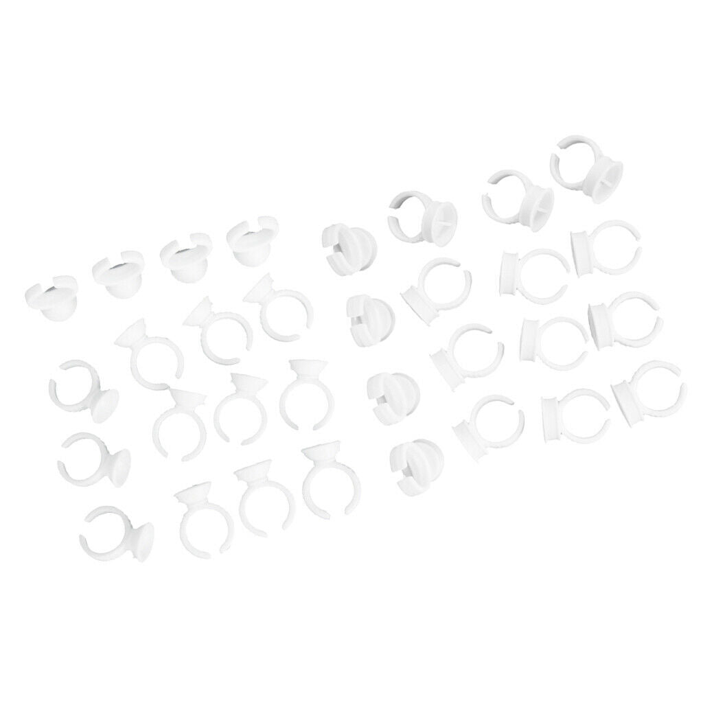 200Pcs Tattoo Ink Rings Nail Polish Eyebrow Lip Permanent Makeup Glue Cups
