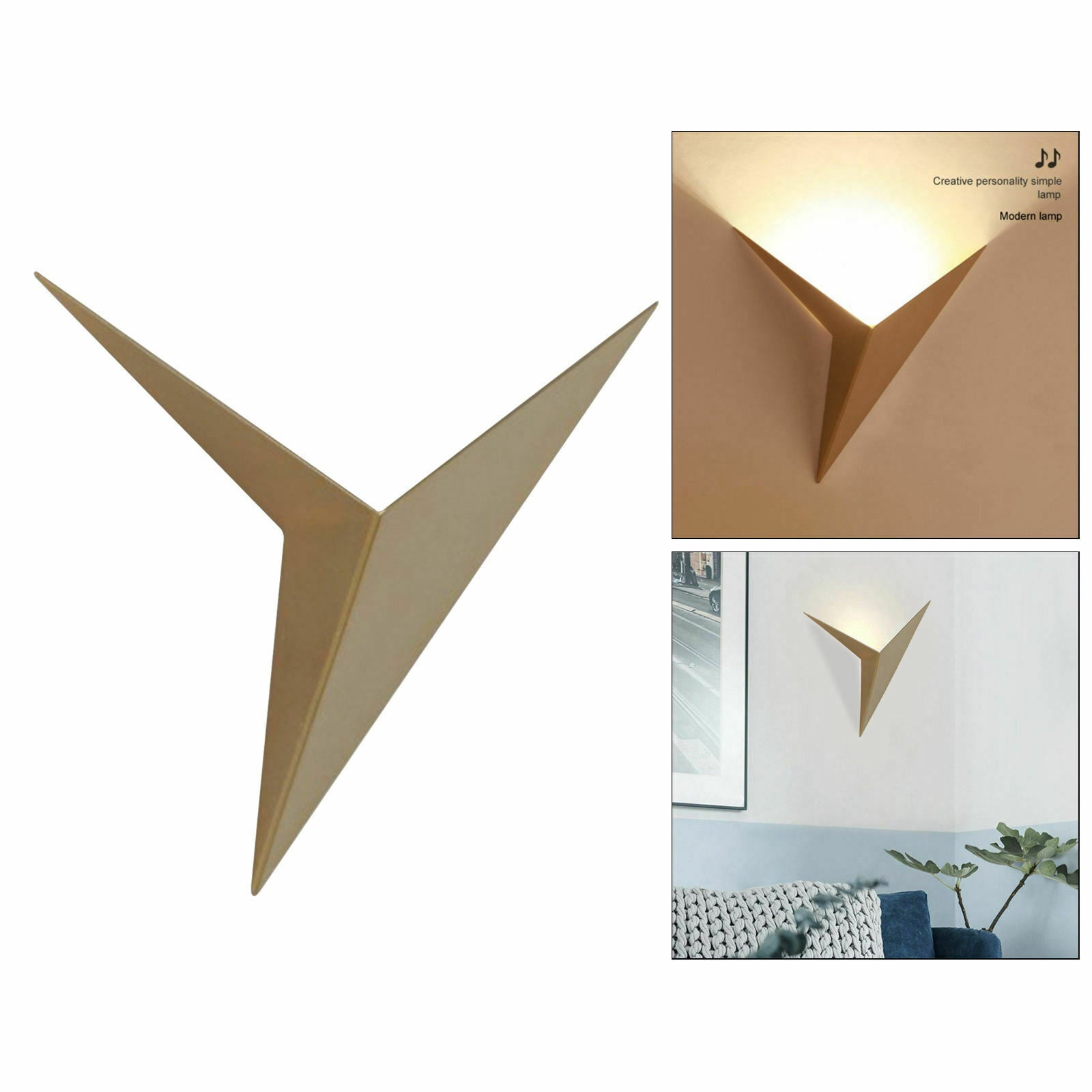 LED Wall Lamp Sconce Light Loft Corridor Stairs Balcony Golden Warm Light