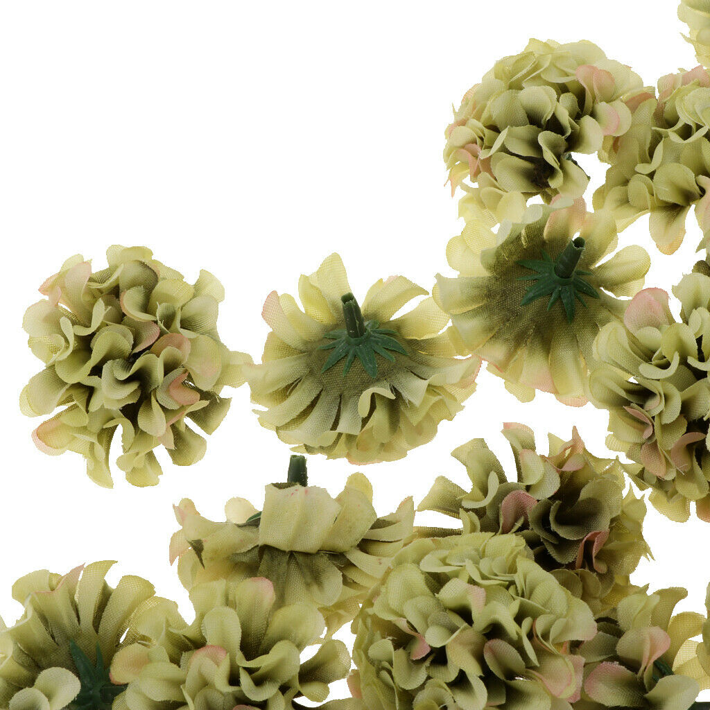 40Pieces 4.5cm Silk Lilac Flower Head Bud DIY Craft Wedding Clip Decor  H
