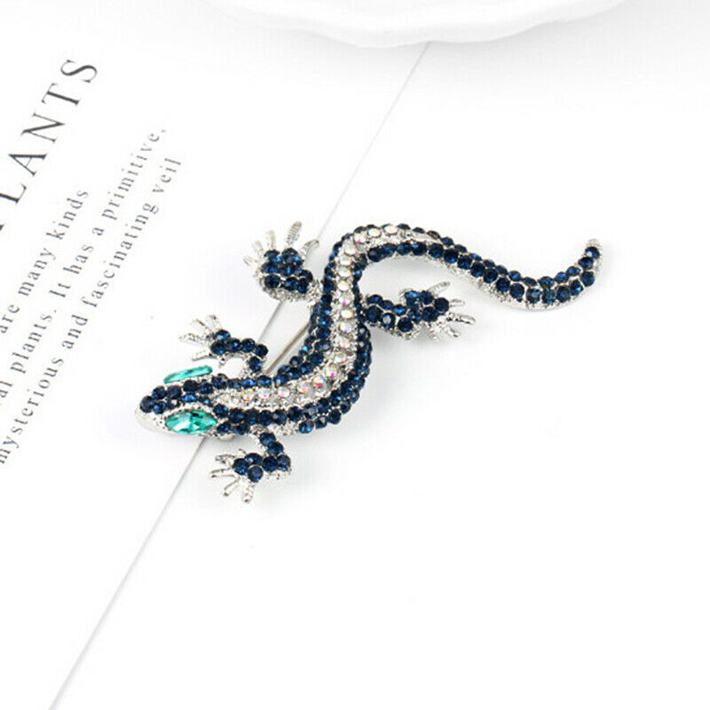 Unique Lizard Rhinestone Brooch Pin Women Geckos Brooch Clothes Jewelry B.l8