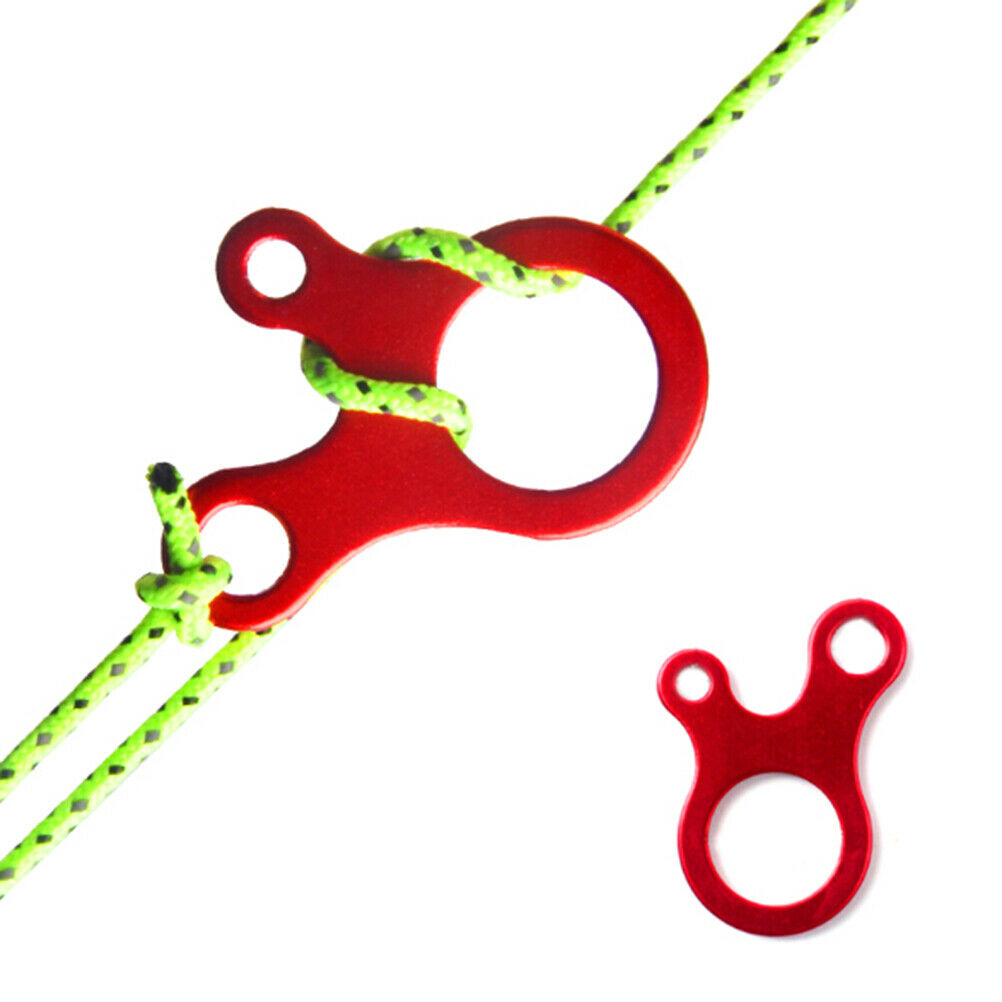 5Pcs Camping tent cord rope fastener guy line runner carabiner hook hange.l8