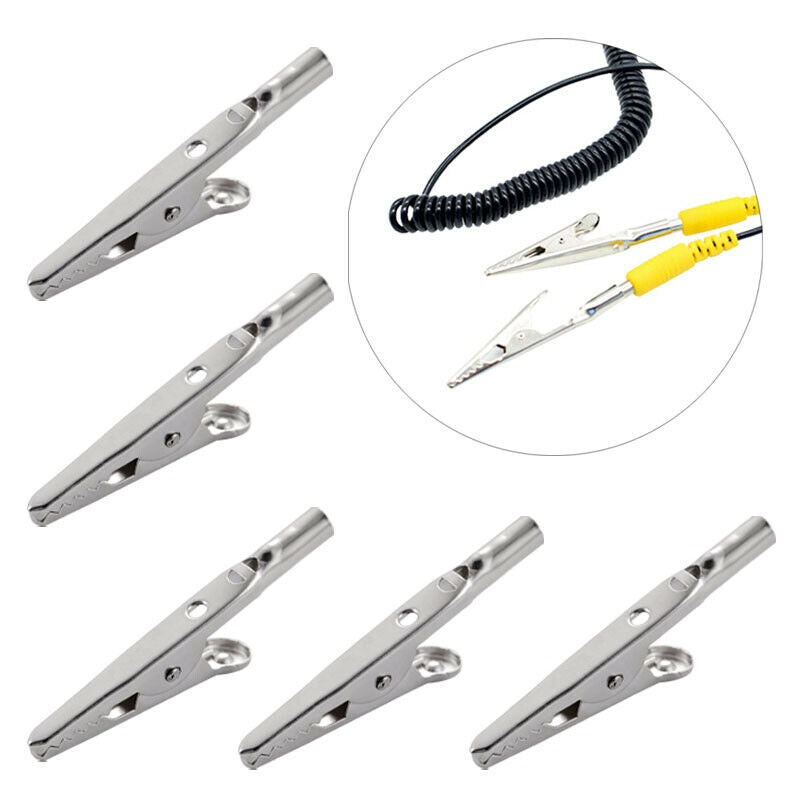 20PCS Single Prong Iron Alligator Clips W/ Teeth Aligator Clip Test Set BULK