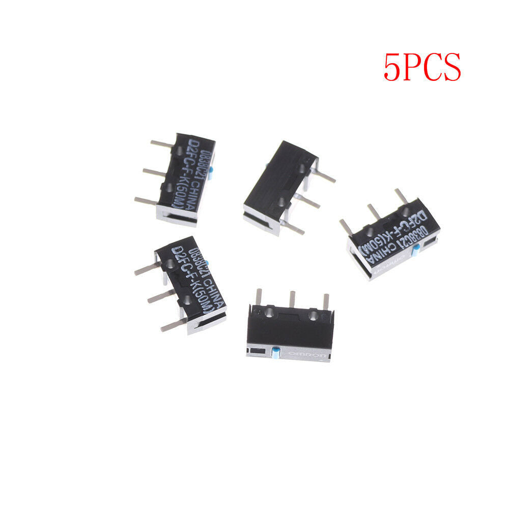 5pcs OMRON Mouse Micro Swtich D2FC-F-K (50m) Blue Dot Mouse Button BDAU