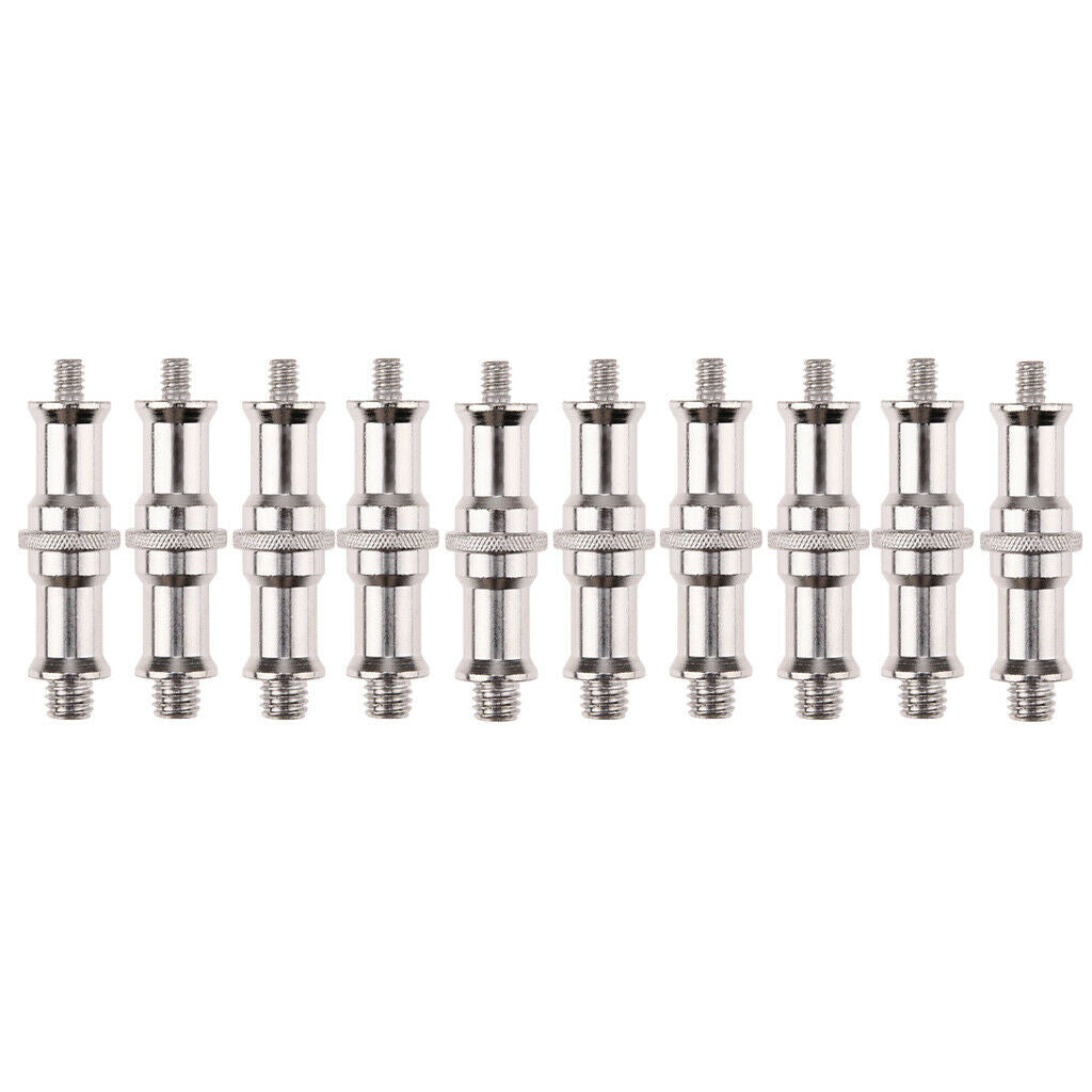 10 Pack 1/4-Inch to 3/8" Male Tripod Adapter Converter for Flash Light Stand