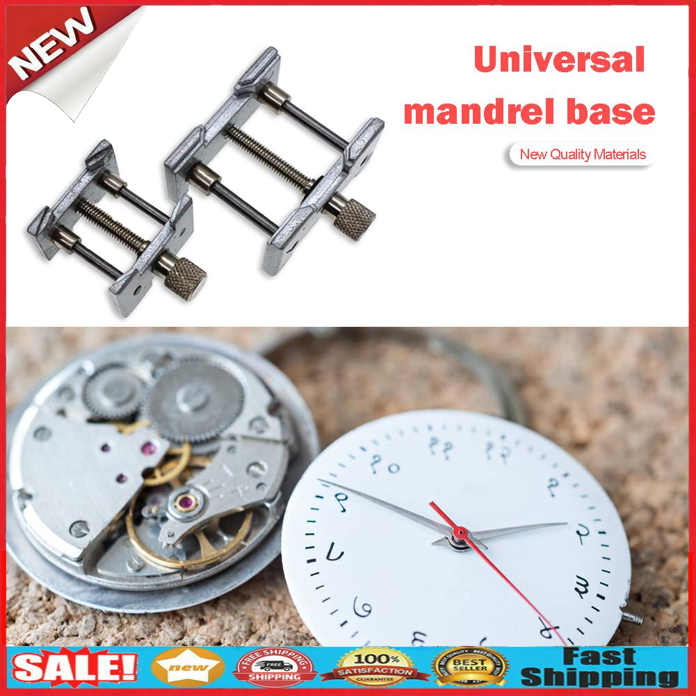 2 in 1 Watchmaker Universal Fixed Watch Mandrel Holder Watch Repair Base @
