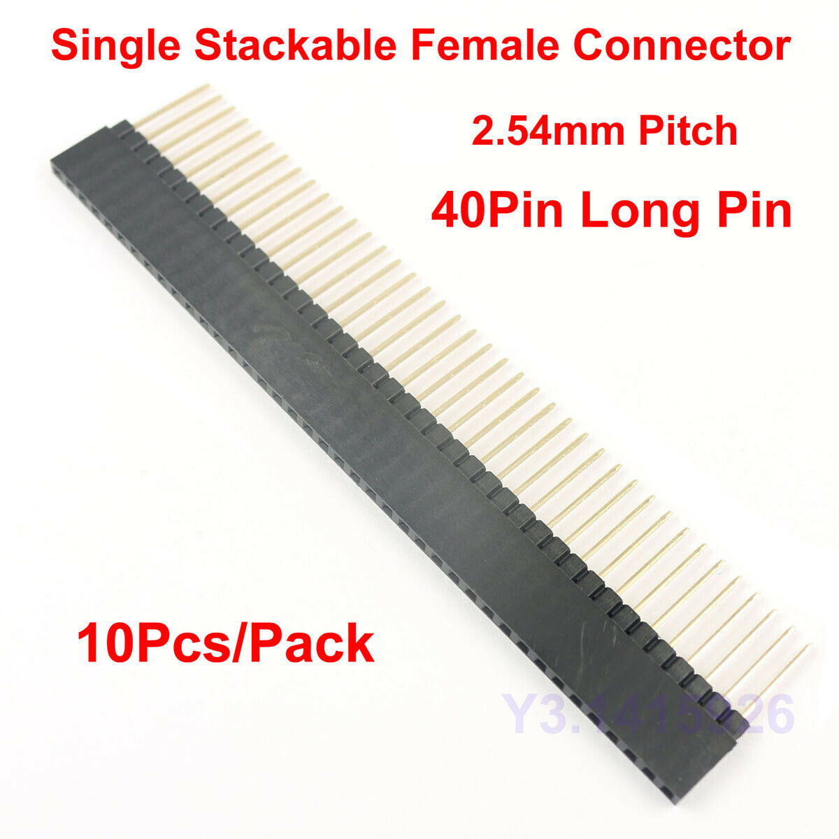 10Pcs 2.54mm Pitch 40Pin Long Single Stackable Shield Female Connector F Arduino