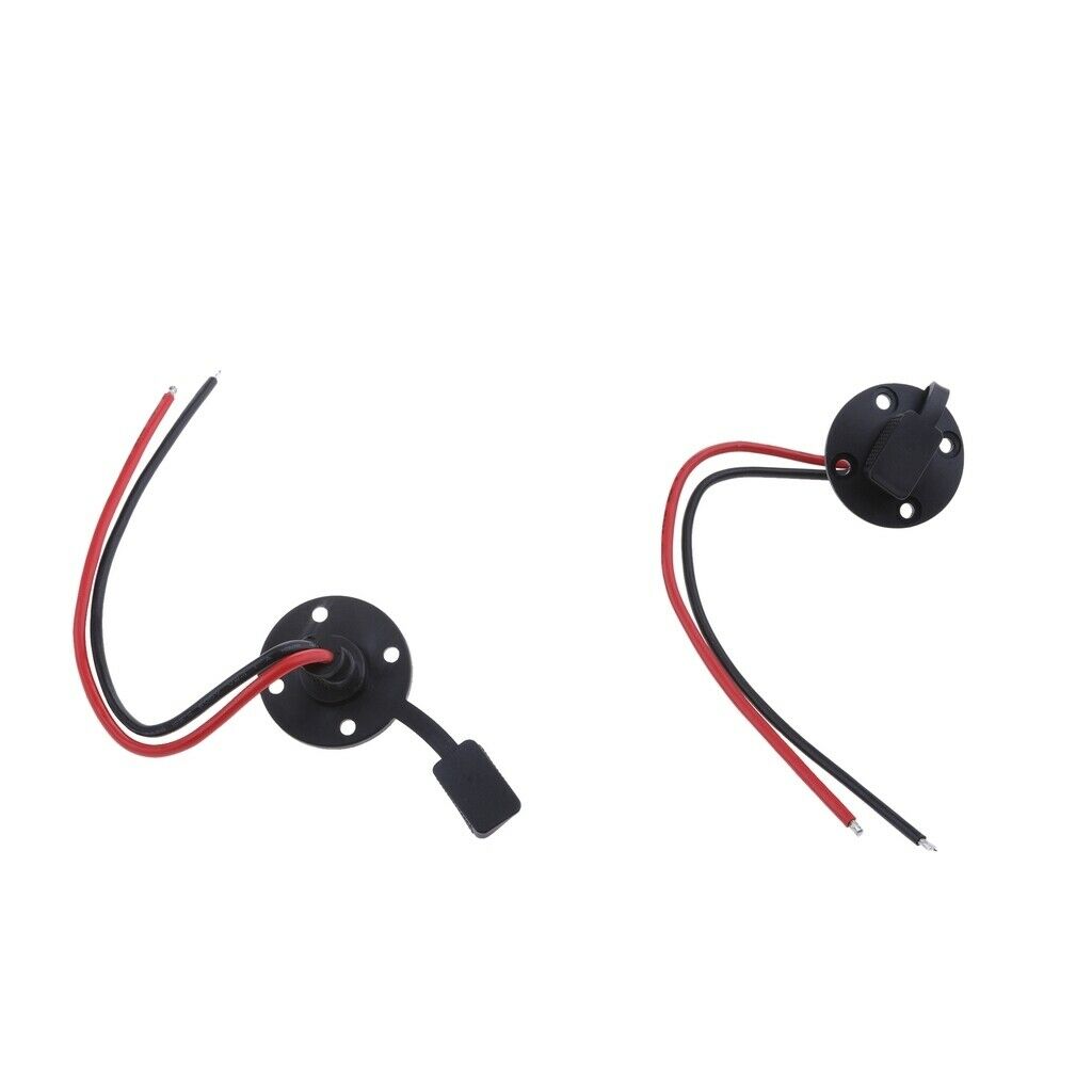 2 Pieces Auto Motorcycle Boat SAE Adapter Connector with Waterproof Cap