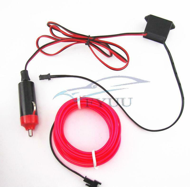 12V 200cm Cold LED Light Strip 180Degree Adjusting Inserted in Cigarette Lighter