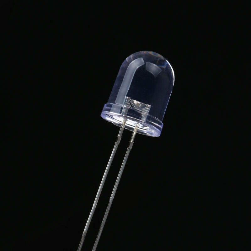 10pcs DIP 8MM Round head LED Light-emitting diode Highlight white lamp beads