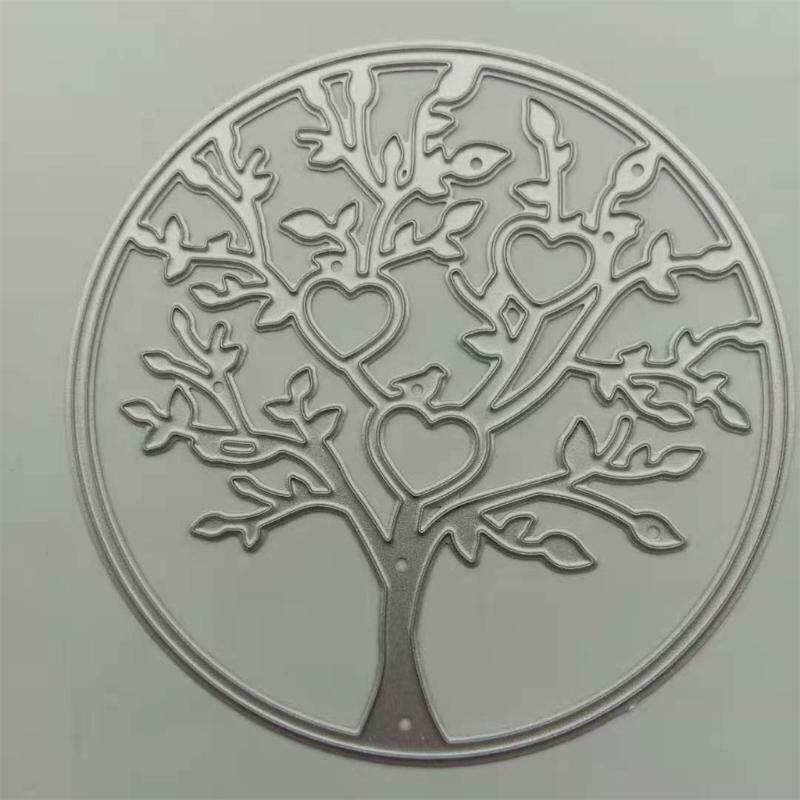 Round Tree Metal Cutting Dies Stencil DIY Scrapbooking Album Paper Card Template