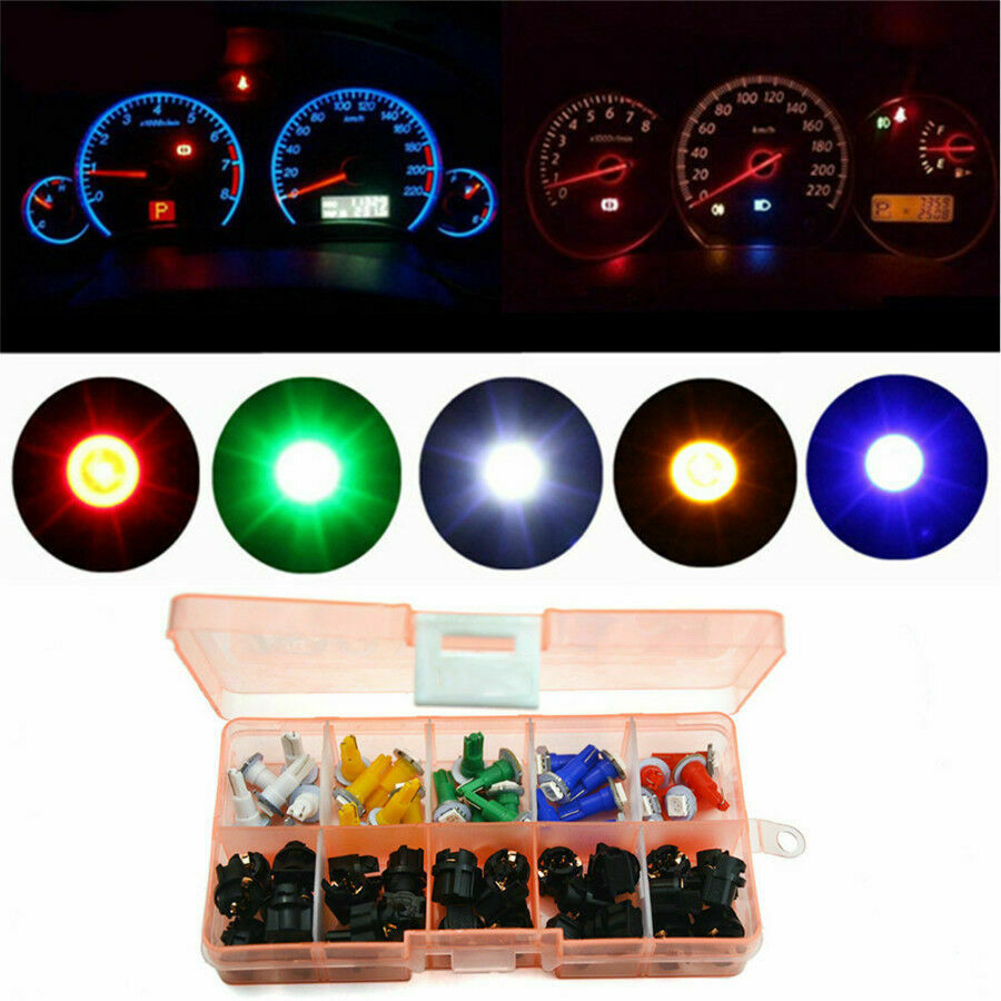 DC 12V 30 Pcs 5-colors Instrument Panel /Dashboard Light 5050SMD LED T5 Socket
