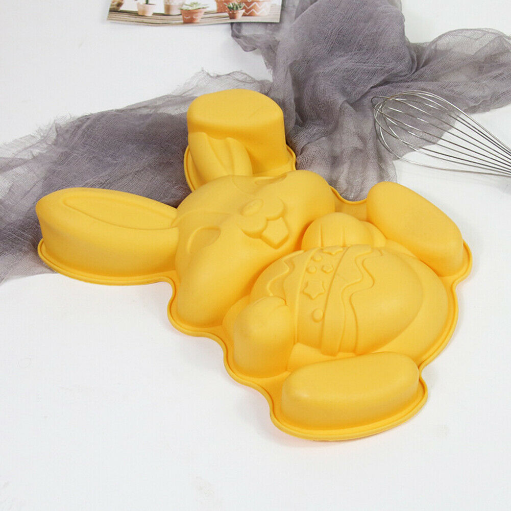 DIY Cake Mold Easter Bunny Silicone Chocolate Pastry Molds Kitchen Gadget @