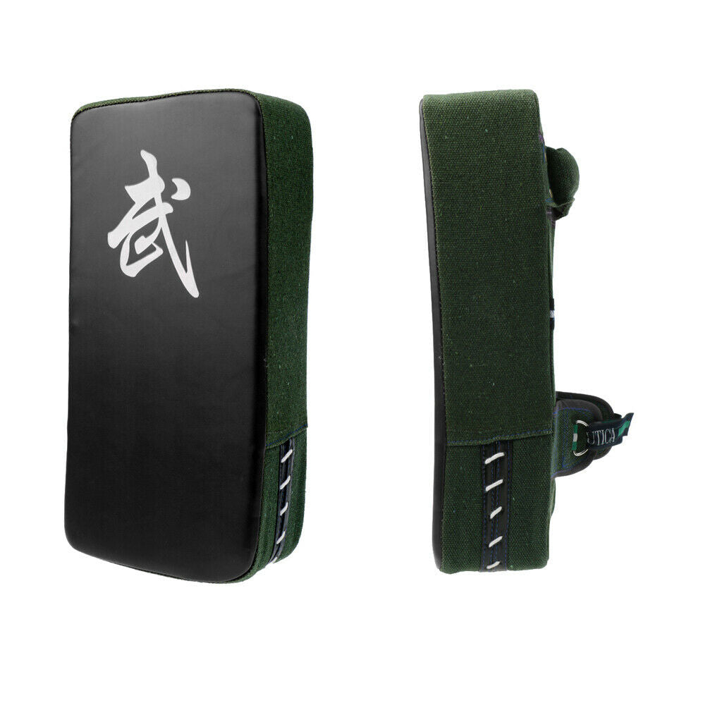 Thai Muay Boxing Pad Arm  + PU Hand Aim Mitts Pad Black