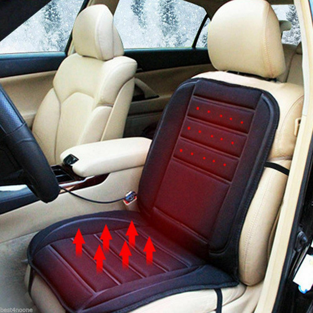 Winter Use Heated Car Camping Seat Chair Cushion Warmer Pad Hot Cover DC 12V