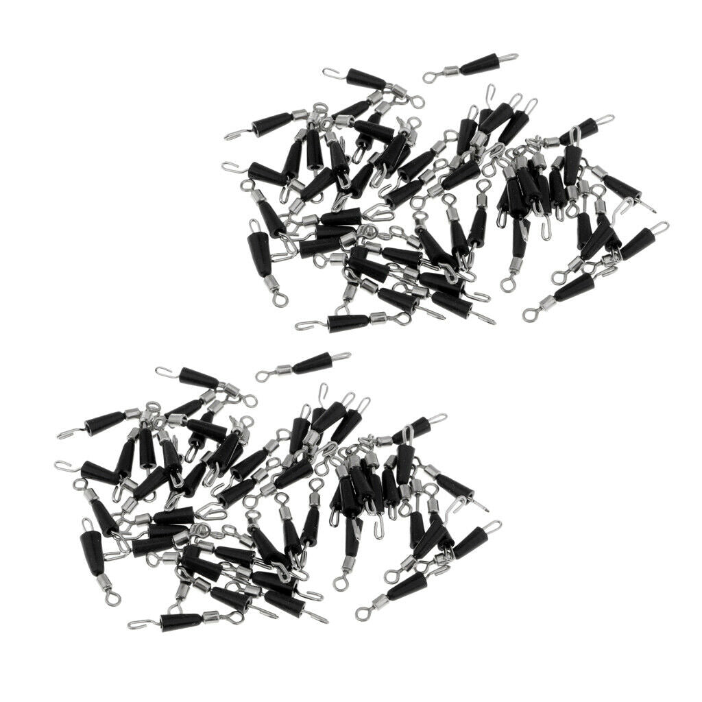 100 Pieces Quick Change Fishing Swivels Clips Pins